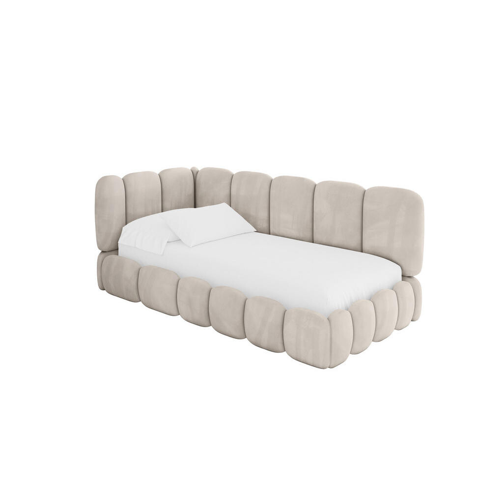 ALTDECOR JEDNOLŮŽKOVÁ POSTEL pro mládež s úložným prostorem, vpravo - AVRY 80x200 béžová