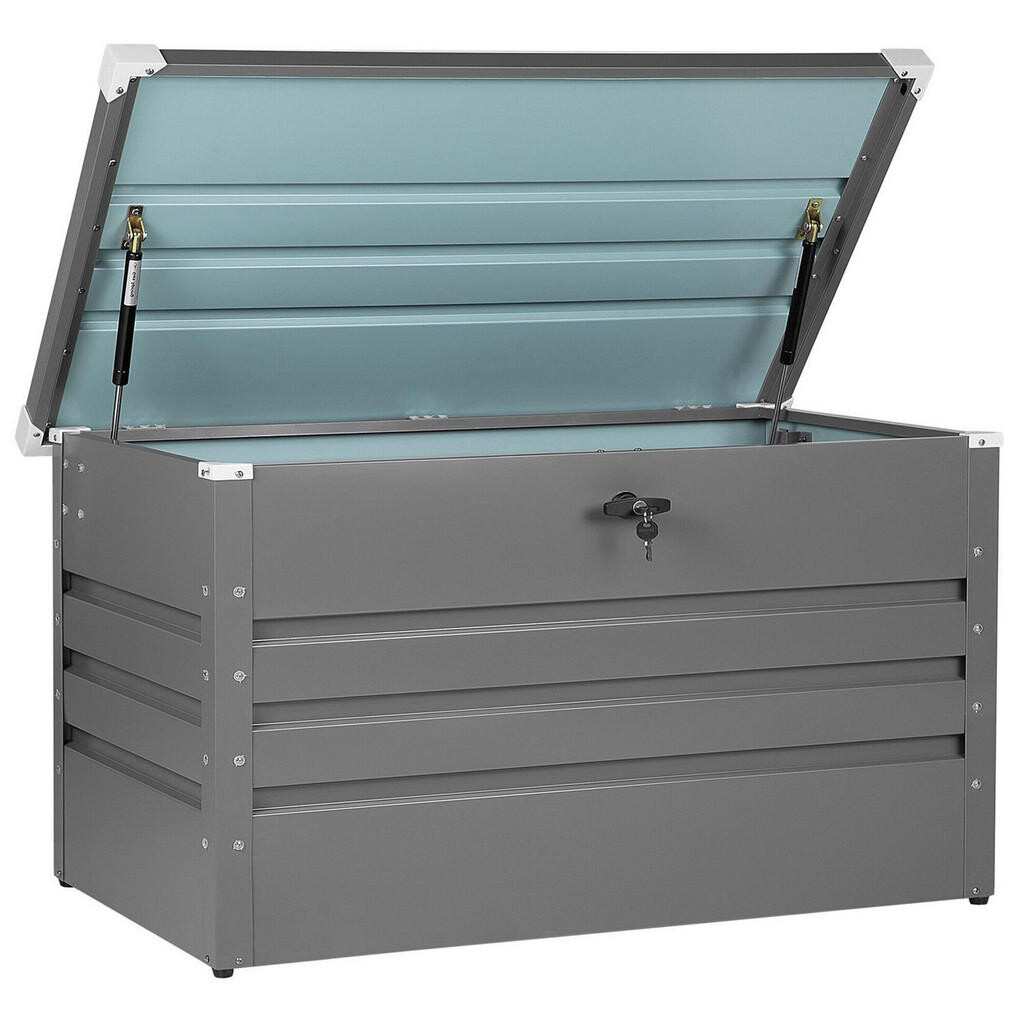 Beliani ÚLOŽNÝ BOX NA POLSTROVÁNÍ Ocel šedý 100/62 cm Cebrosa