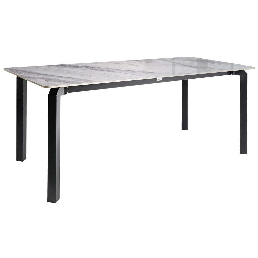 Beliani ZAHRADNÍ STŮL 180/90 cm Kámen Šedý Mramor Feletto