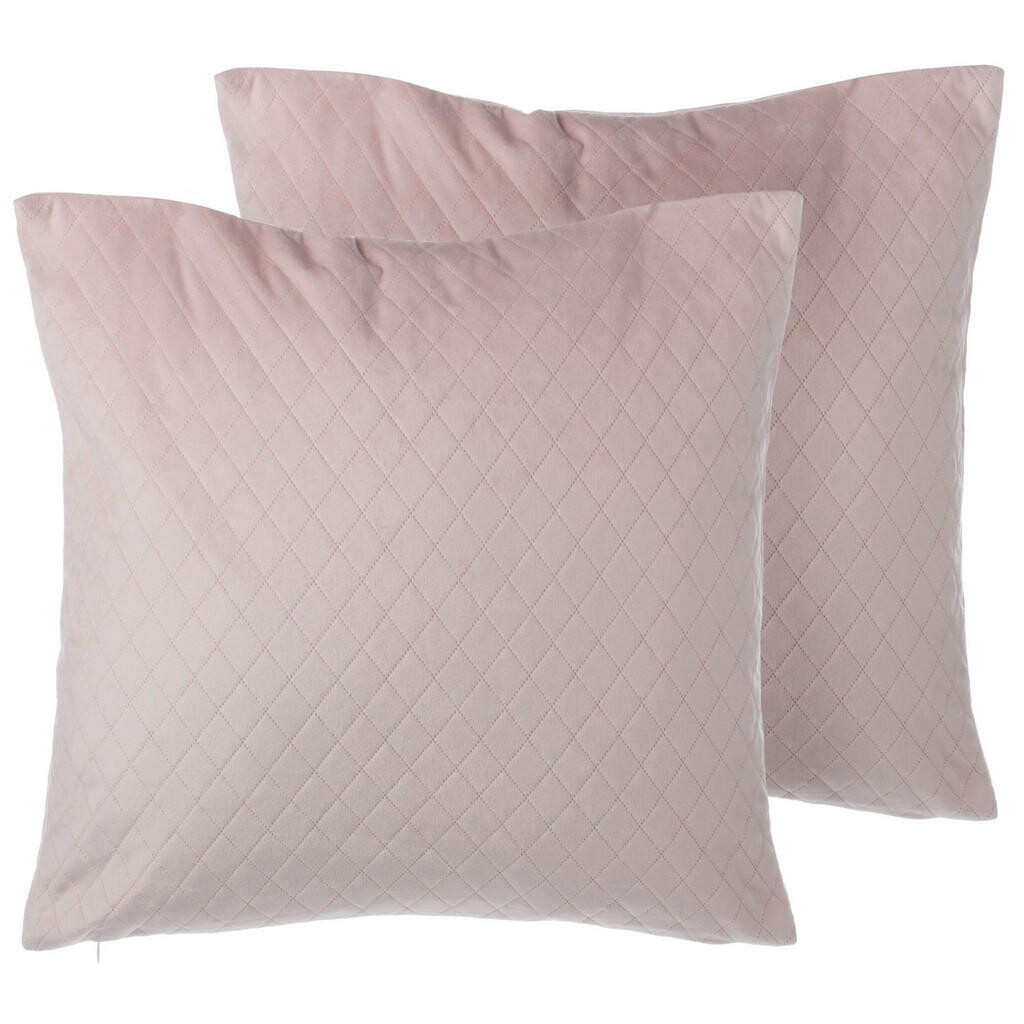 Beliani DEKORATIVNÍ POLŠTÁŘ sada 2 ks Růžový 45/45 cm Pasque