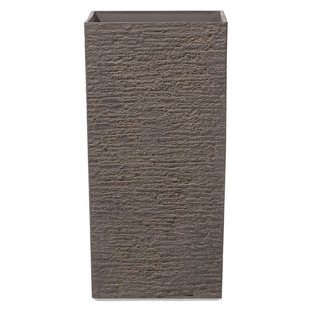 Beliani KVĚTINÁČ tmavě hnědý čtvercový 35/35/70 cm Gaza