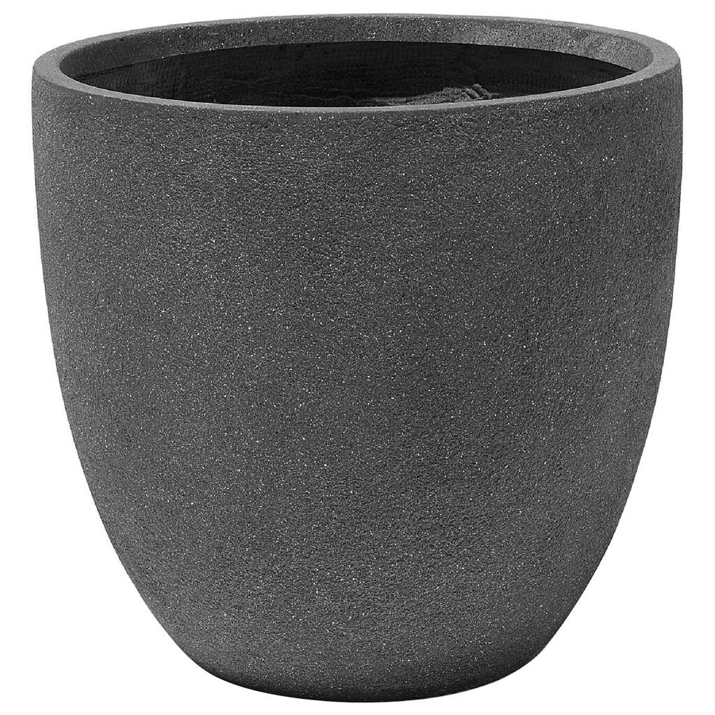 Beliani KVĚTINÁČ grafitově šedý kulatý 55/55/53 cm Kannia