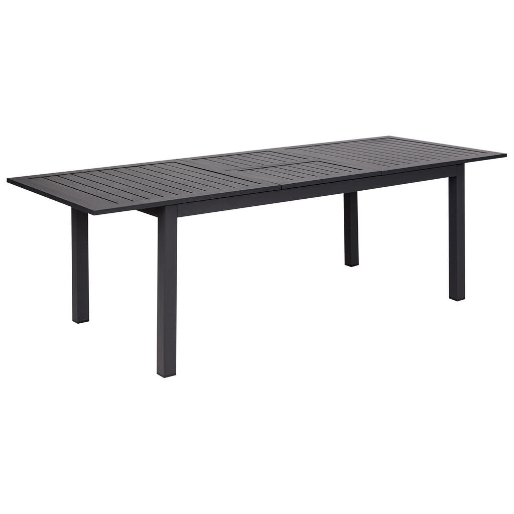 Beliani ZAHRADNÍ STŮL 180-240/90 cm Plast Tmavě šedý Skaloma