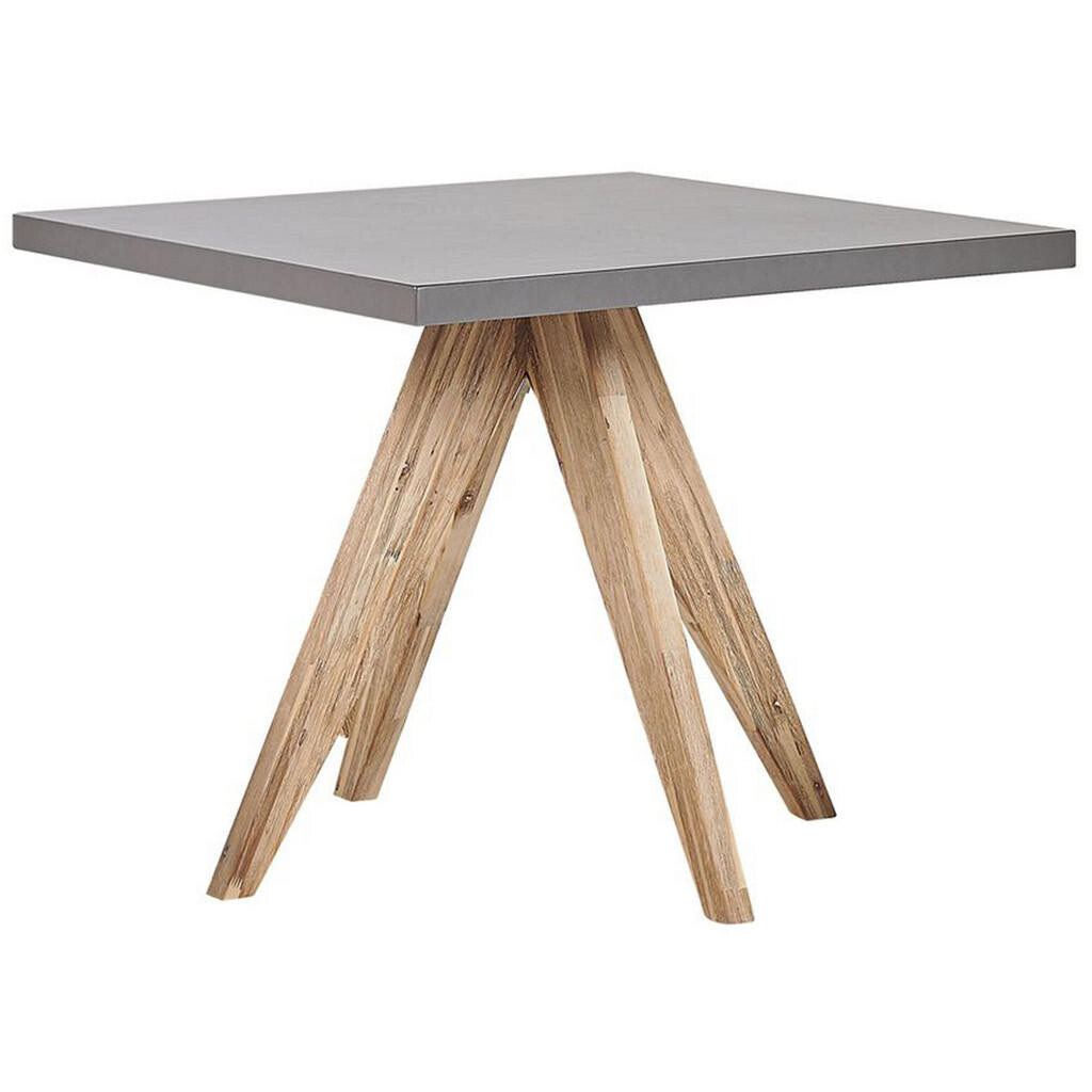 Beliani ZAHRADNÍ STŮL Vláknocement šedý 90/90 cm Olbia