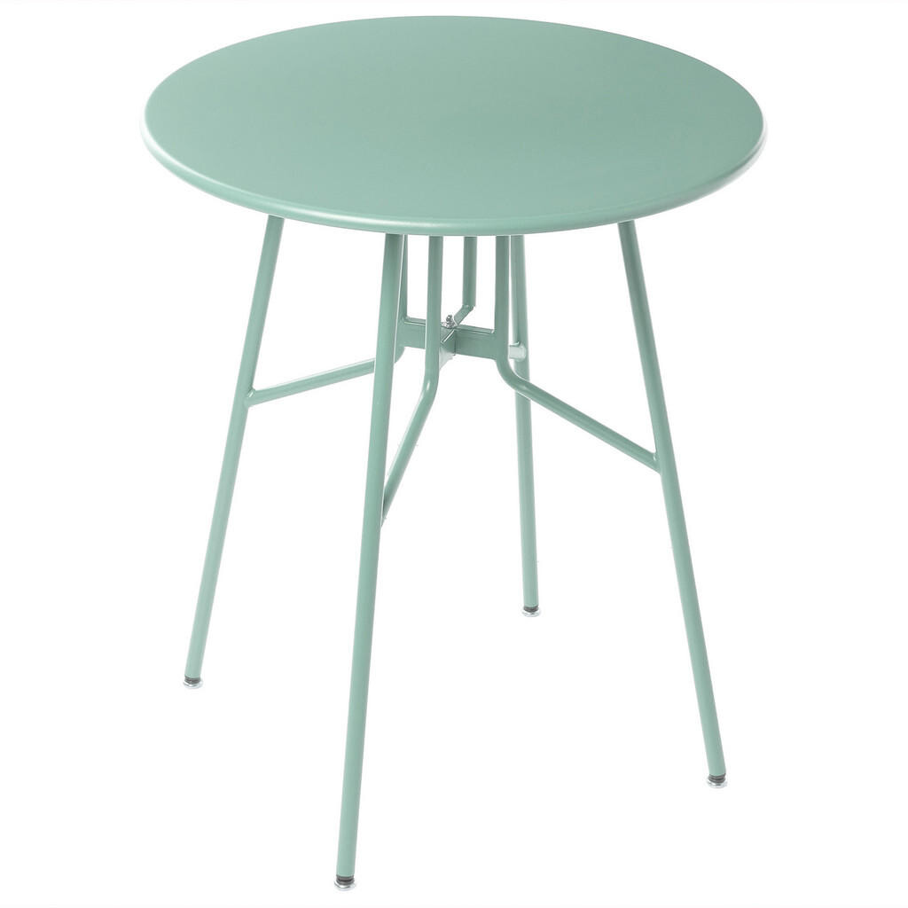 Beliani BISTRO STOLEK 64/64 cm Kov Světle zelený Taltal