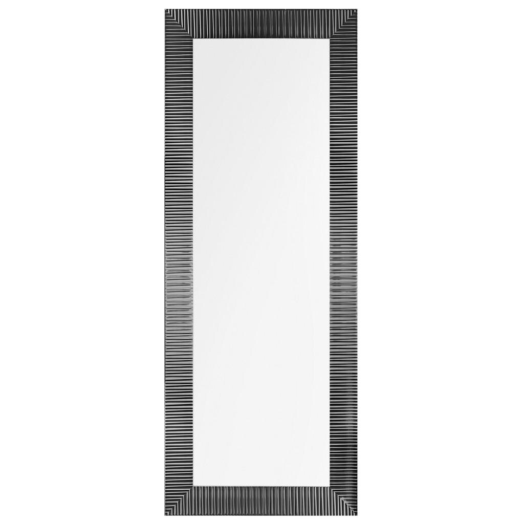 Beliani NÁSTĚNNÉ ZRCADLO černé obdélníkové 50/130 cm Draveil