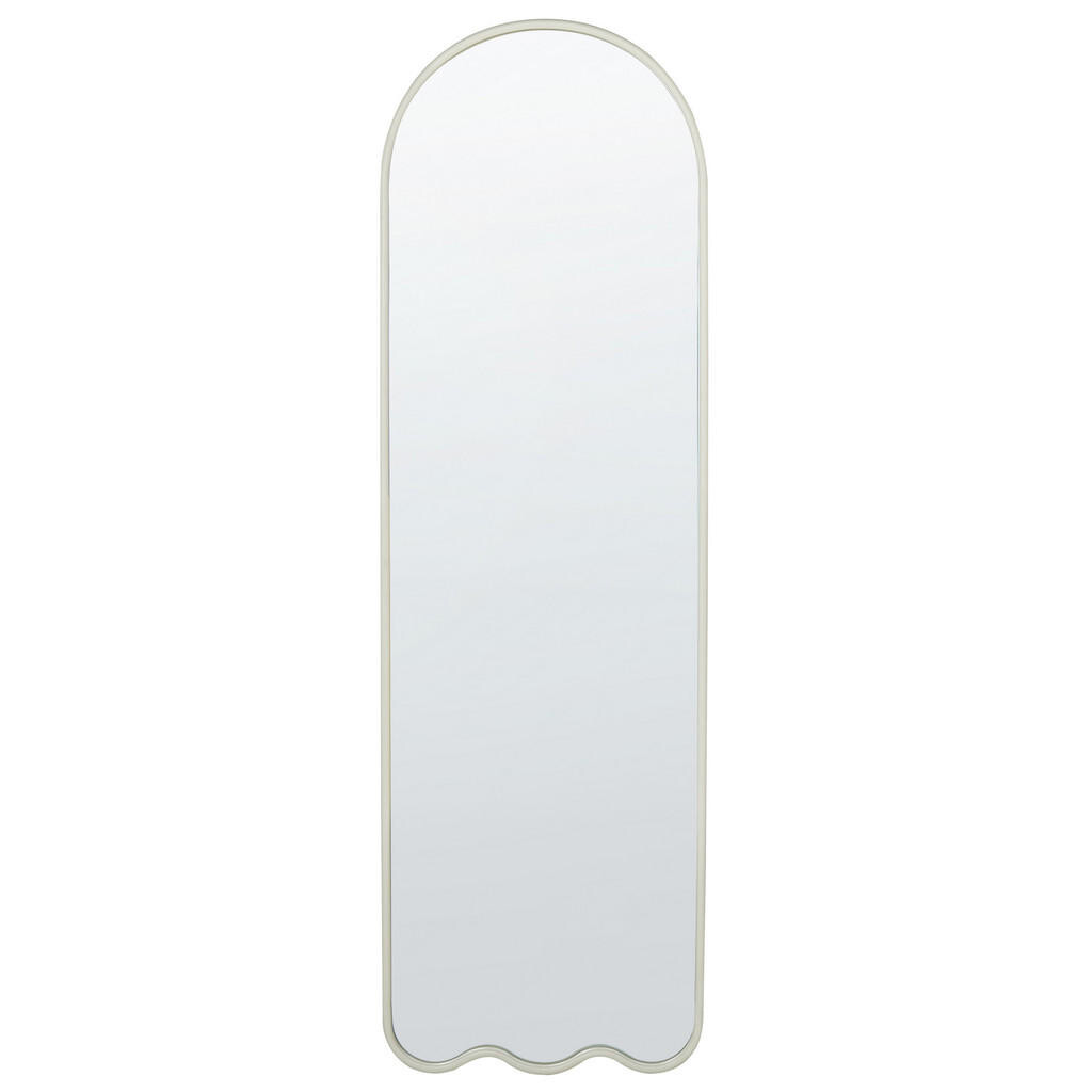 Beliani NÁSTĚNNÉ ZRCADLO Kov bílé 45/145 cm Bussy
