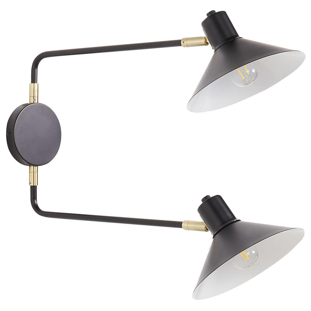 Beliani NÁSTĚNNÁ LAMPA Černá Kadassa