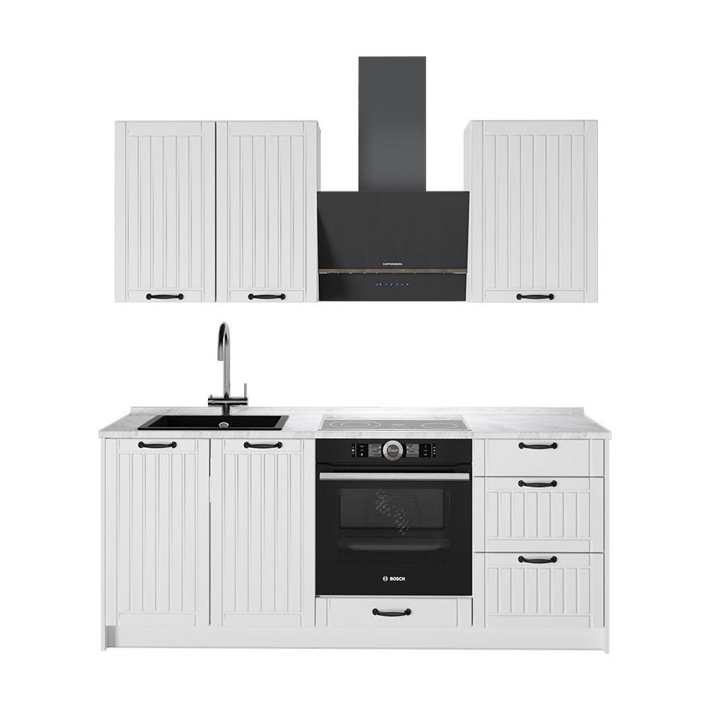 Vicco JEDNOTKOVÁ KUCHYNĚ Fame-Line, Bílý venkovský dům/Bílá, 190 cm, PD Mramor