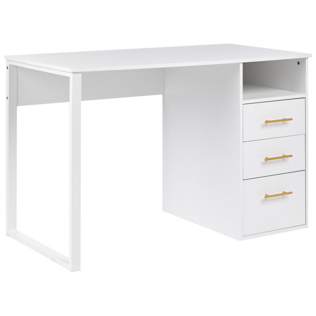 Beliani PSACÍ STŮL Bílý 120/60 cm Zerlay