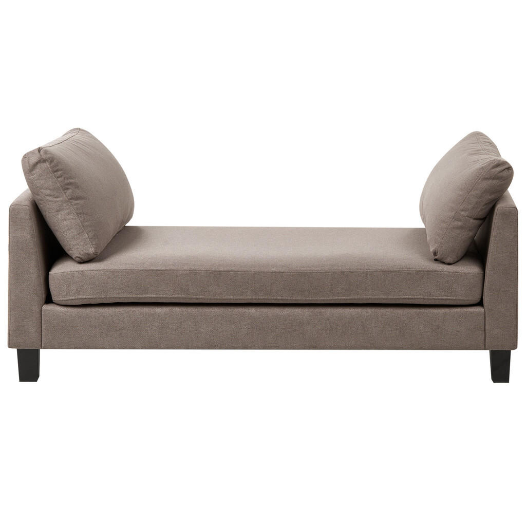 Beliani ČALOUNĚNÉ LEHÁTKO CHAISE LONGUE Látka Taupe Archiane