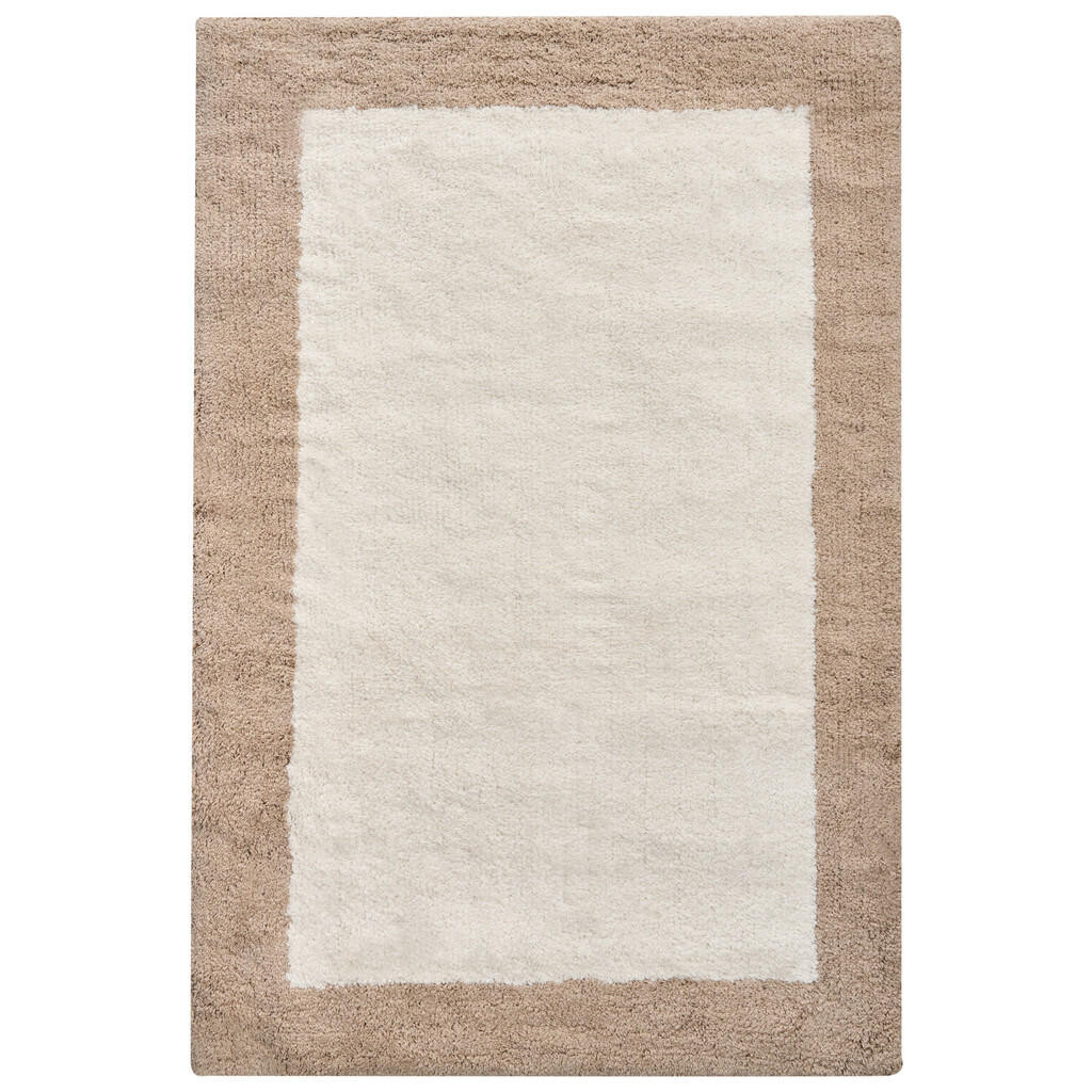 Beliani KOUPELNOVÁ PŘEDLOŽKA Hnědá/Béžová 60/90 cm Bavlna Kabri