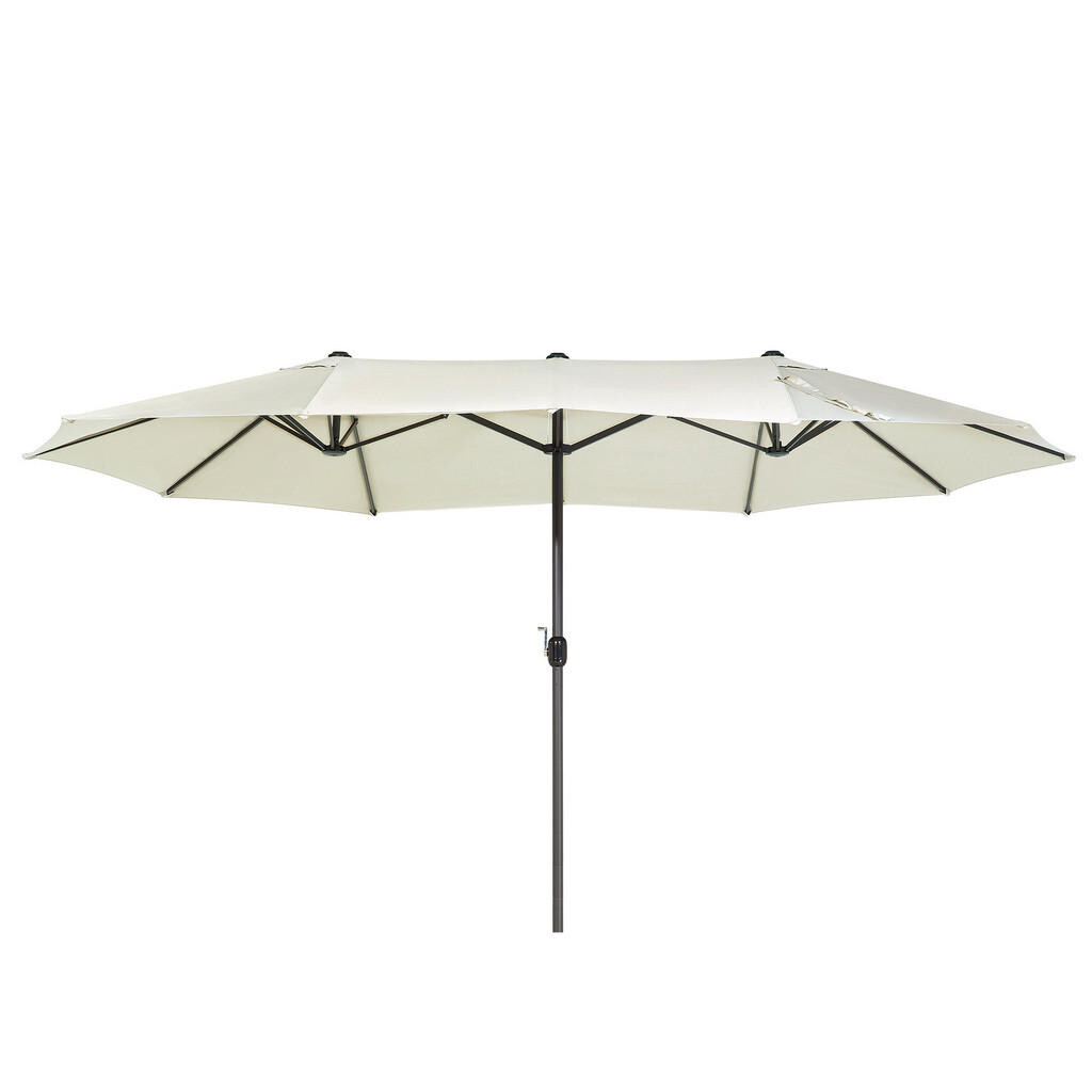 Beliani DVOJITÝ SLUNEČNÍK béžový 270/460 cm 247 cm Sibilla