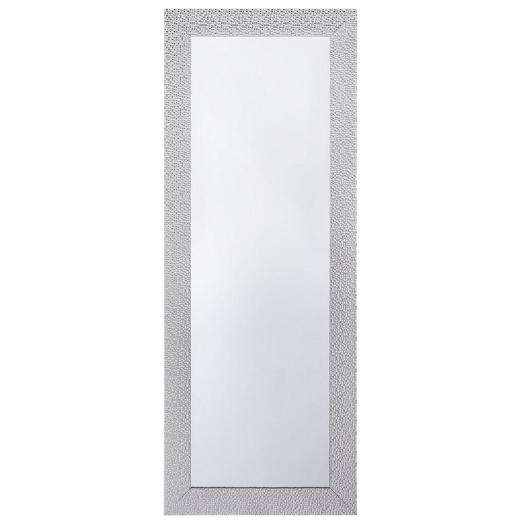 Beliani NÁSTĚNNÉ ZRCADLO stříbrné obdélníkové 50/130 cm Mervent