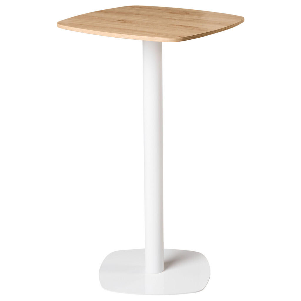 Beliani VYSOKÝ STŮL Světle hnědý/Bílý 60/60 cm Morella