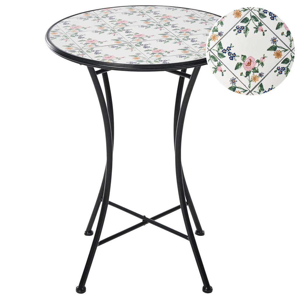 Beliani BISTRO STOLEK 60/60 cm Kov Černý Collio