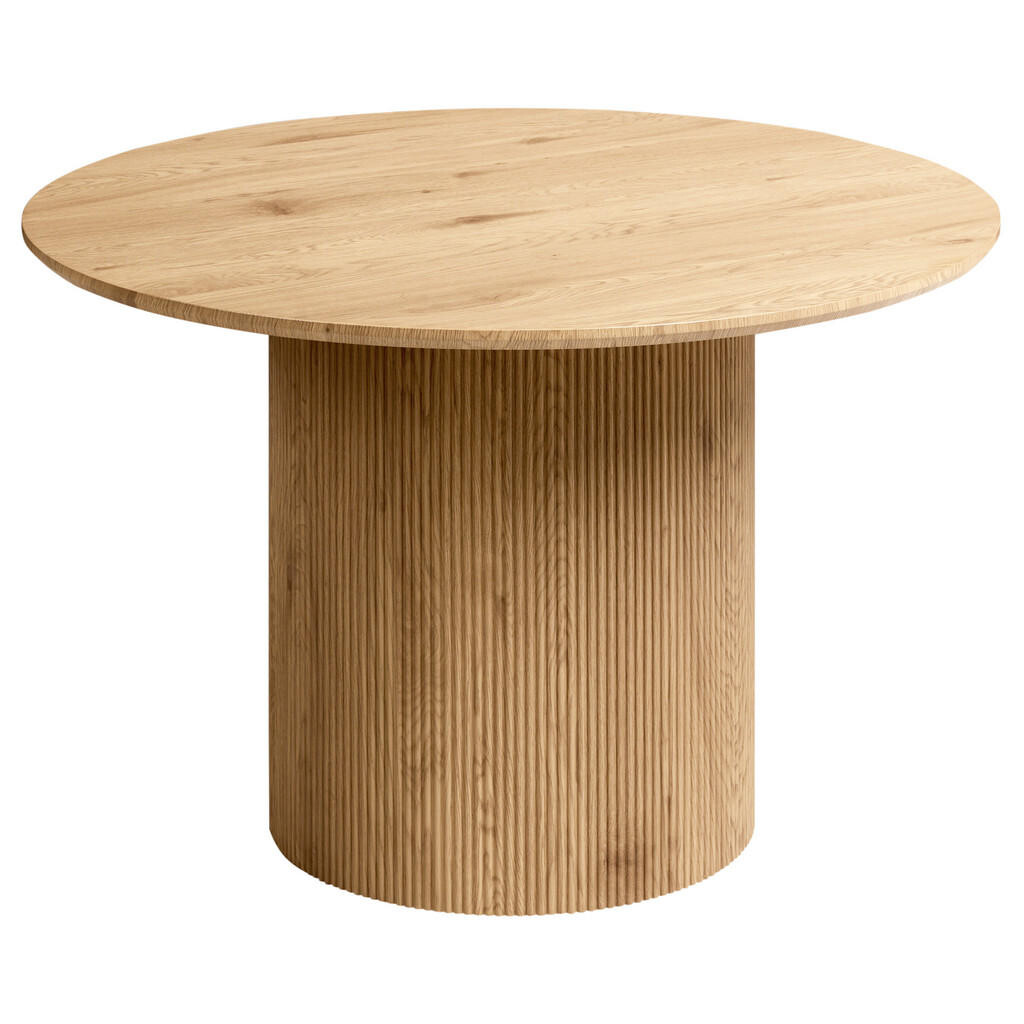 Beliani JÍDELNÍ STŮL Světle hnědý 120/120 cm Sheho