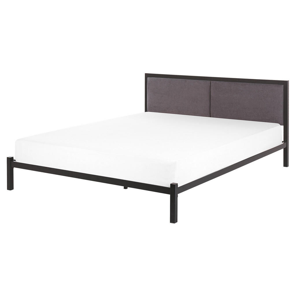 Beliani KOVOVÁ POSTEL 160/200 cm Černá Clamart