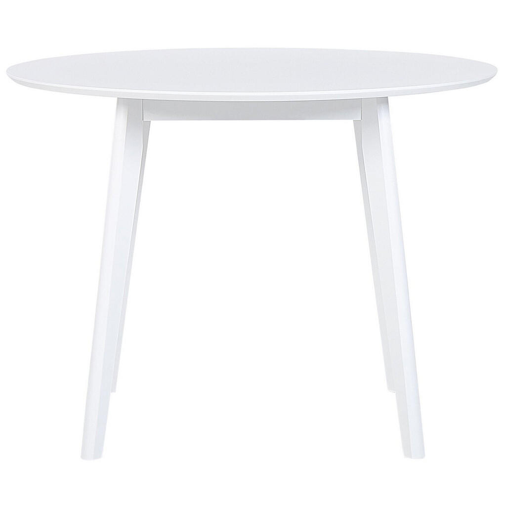 Beliani JÍDELNÍ STŮL 100/100/75 cm Bílý Kulatý Roxby