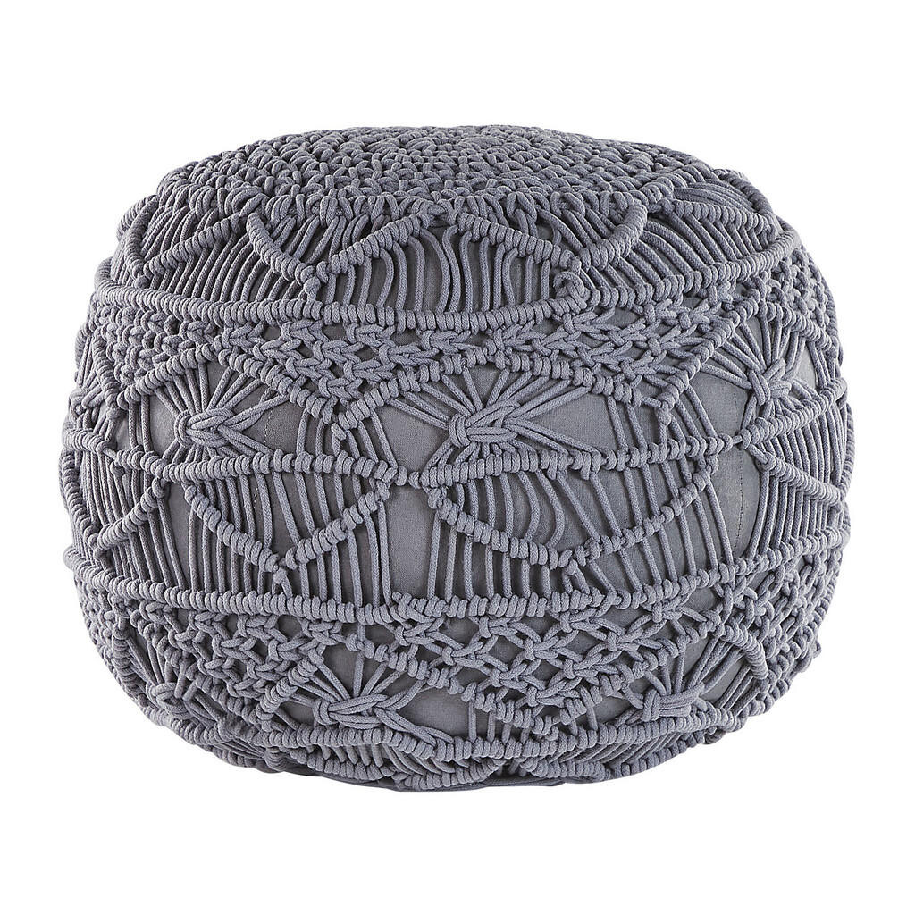Beliani PUF Tmavý Šedý 40/40/40 cm Kayseri