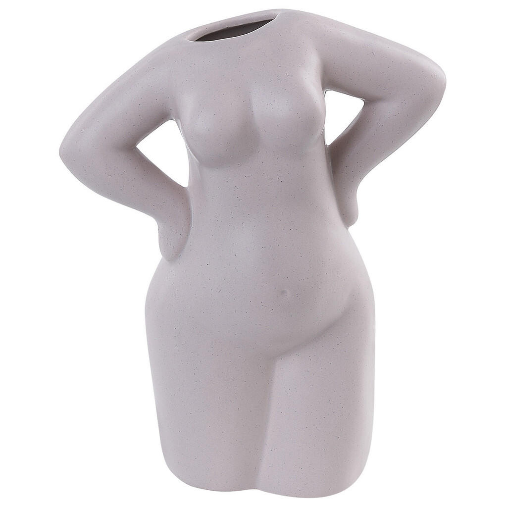 Beliani KVĚTINOVÁ VÁZA Porcelán béžová Kilkis