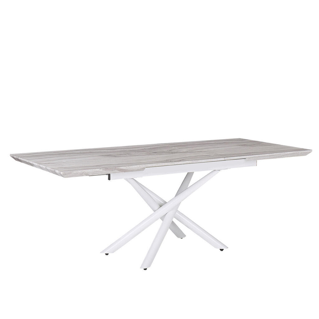 Beliani JÍDELNÍ STŮL 160-200/90/75 cm Bílý Obdélníkový Moira