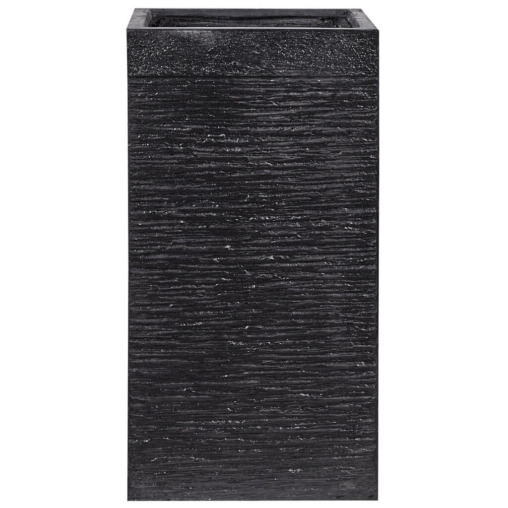 Beliani KVĚTINÁČ černý čtvercový 40/40/77 cm Dion