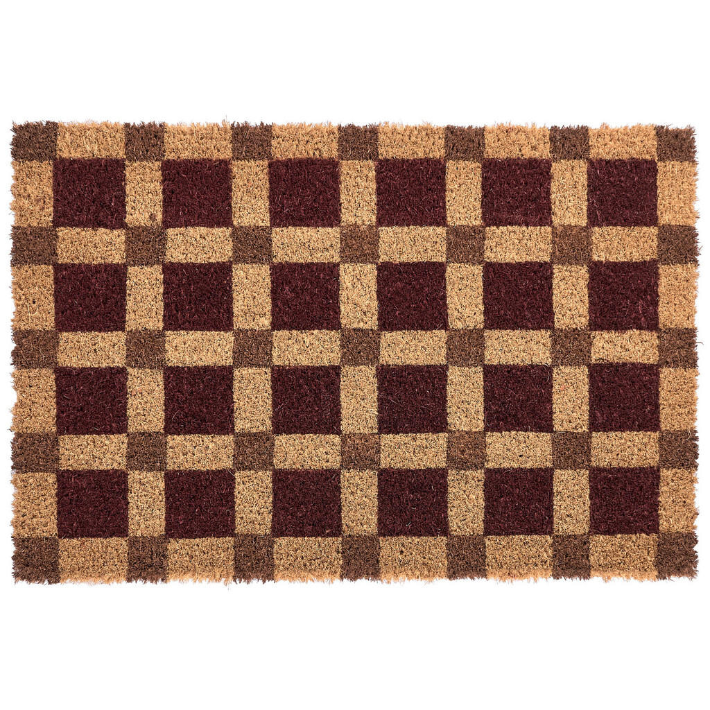 Beliani ROHOŽKA Béžová/Hnědá 40/60 cm Kokosová vlákna Villasis