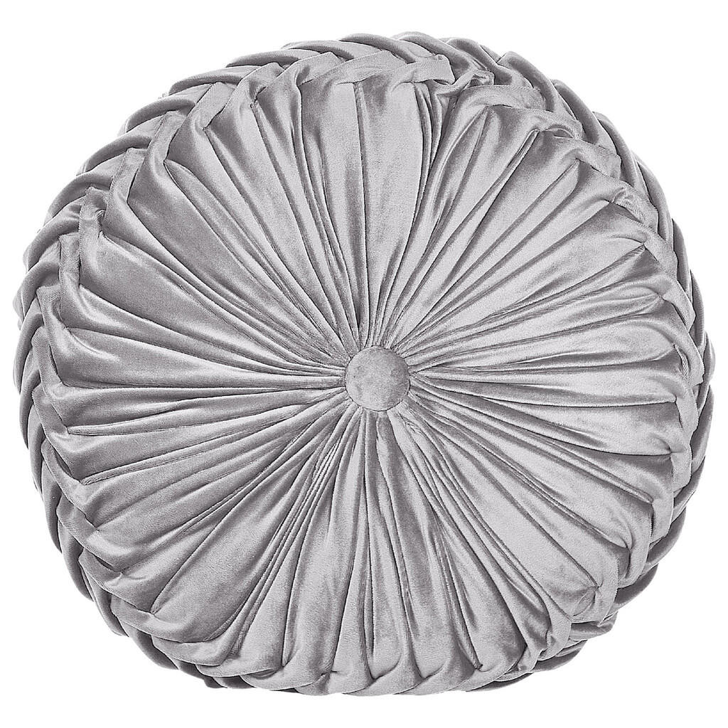 Beliani DEKORATIVNÍ POLŠTÁŘ Šedý 40/40 cm Udala