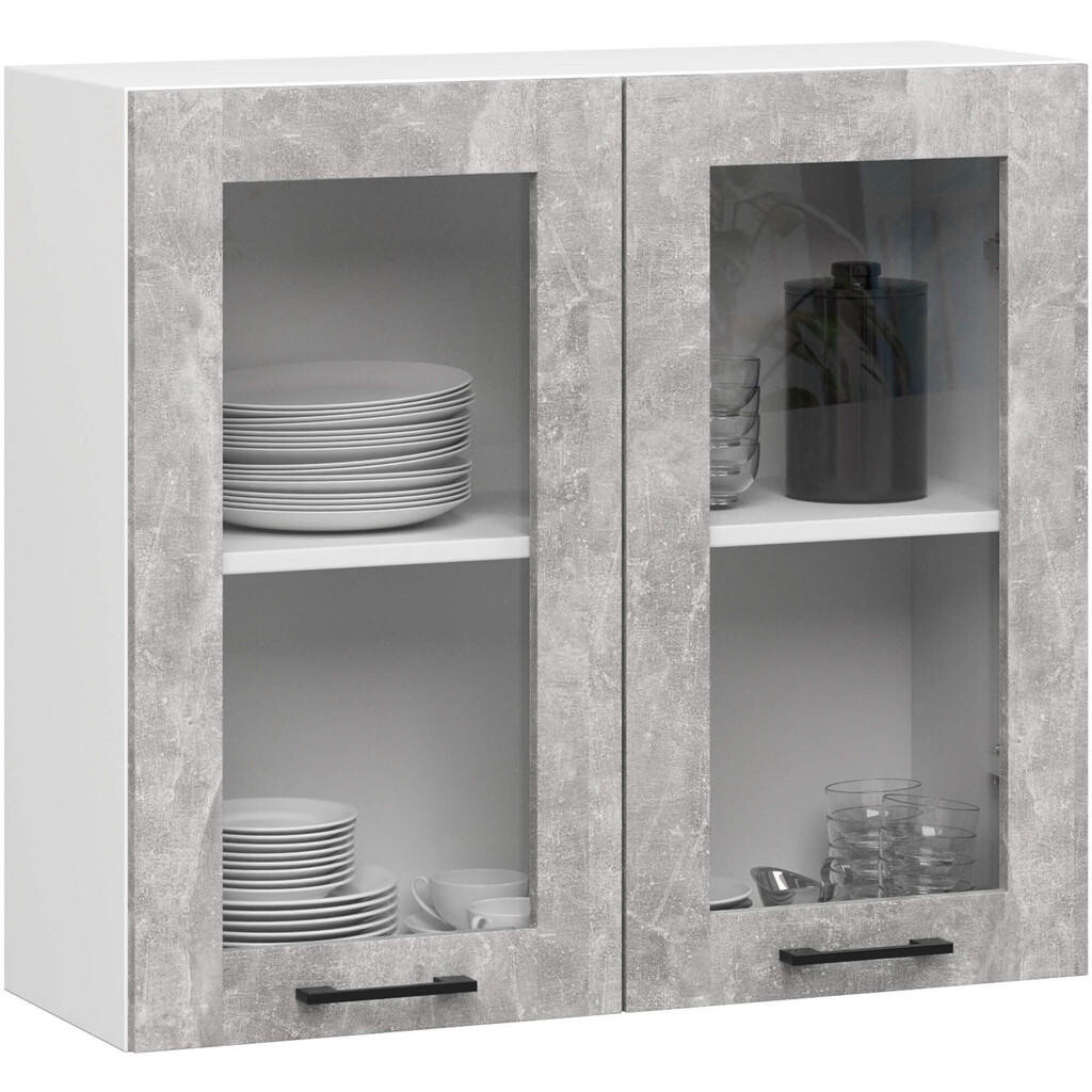 RAUMHIRSCH FURNITURE ZÁVĚSNÁ SKŘÍŇ Bílá, betonová 72/80/30,5
