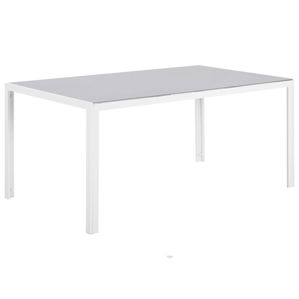 Beliani ZAHRADNÍ STŮL Sklo šedý 160/90 cm Catania