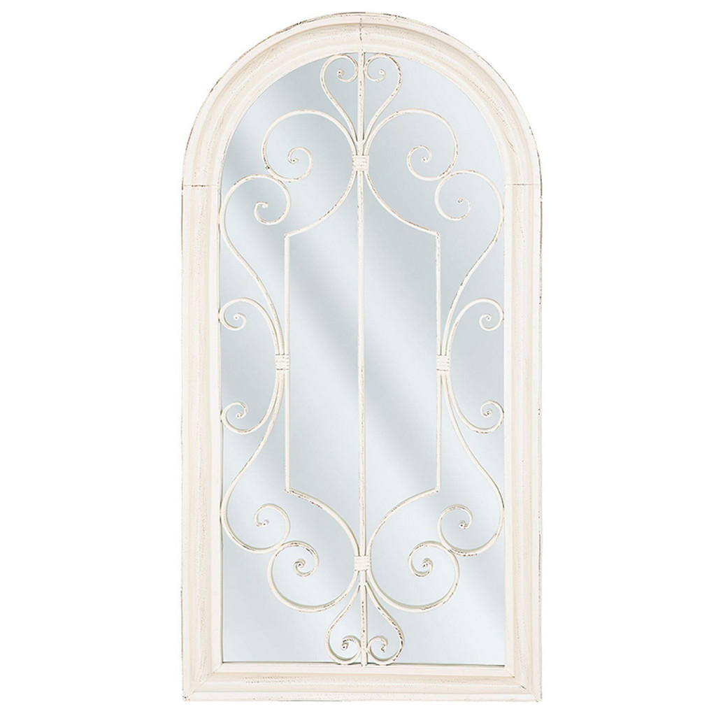 Beliani NÁSTĚNNÉ ZRCADLO bílé Imitace okna 49/97 cm Campel