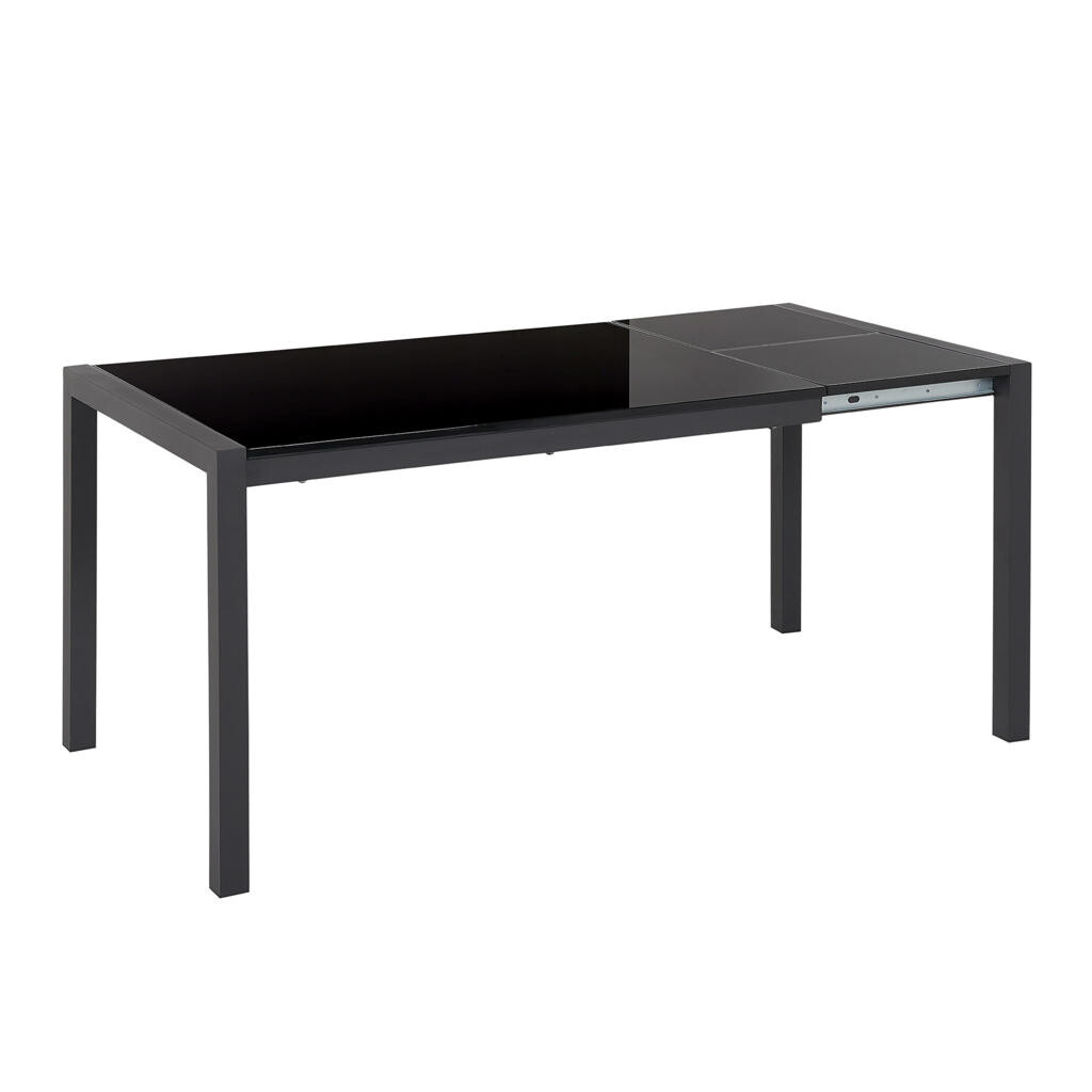 Beliani JÍDELNÍ STŮL 120-160/80/75 cm Černý Obdélníkový Granada