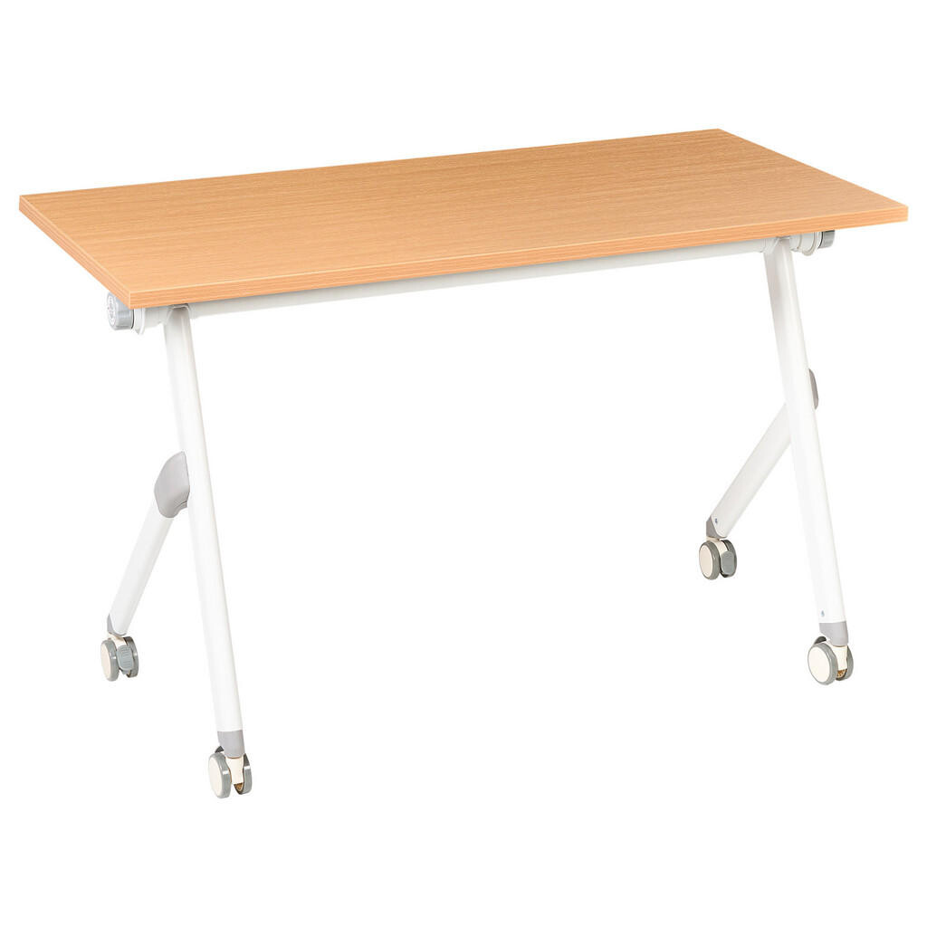 Beliani PSACÍ STŮL Skládací Hnědý 120/60 cm Bendi