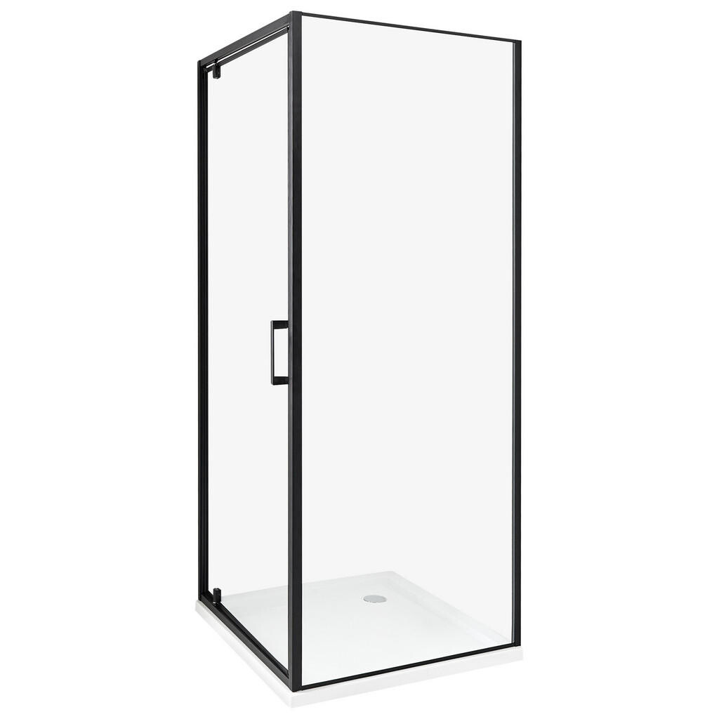 Beliani SPRCHOVÝ KOUT 70/70/185 cm Černý Darli