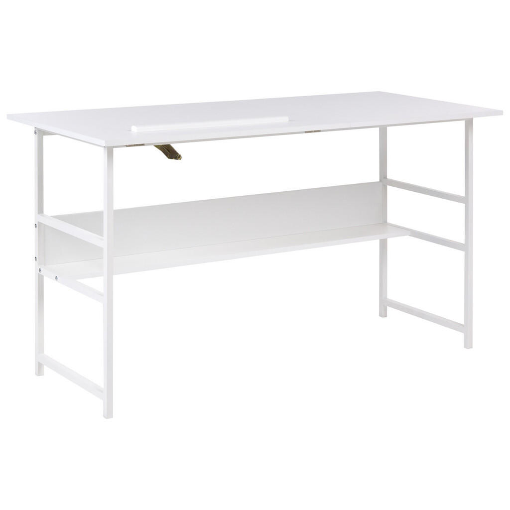 Beliani KRESLICÍ STŮL s sklopnou deskou stolu Bílý 140/60 cm Oran