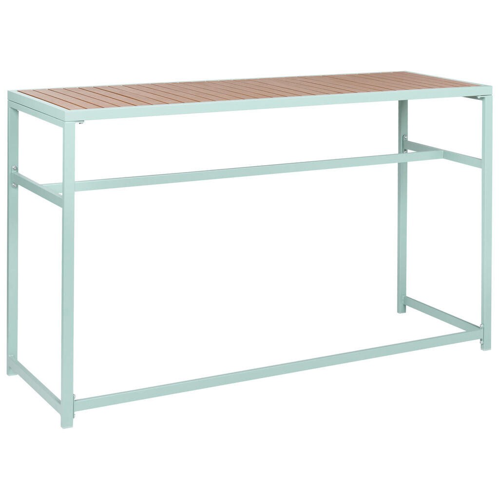 Beliani ZAHRADNÍ BAROVÝ STŮL 150/50 cm Světle zelený Avetrana