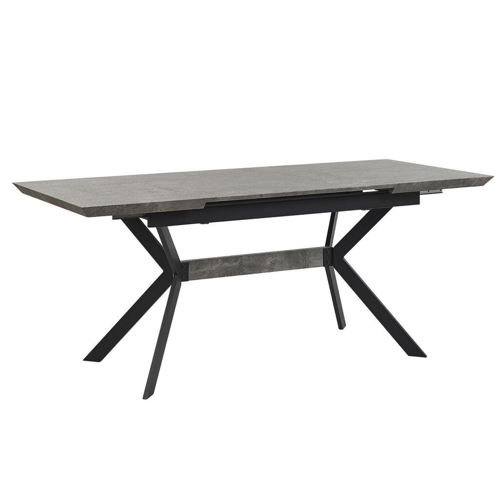 Beliani JÍDELNÍ STŮL 140-180/80/76 cm Světle šedý Obdélníkový Benson