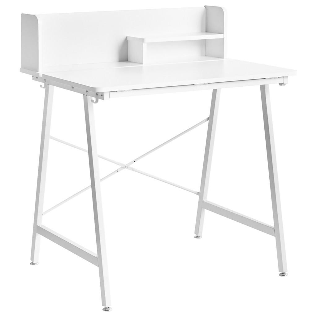 Beliani KRESLICÍ STŮL s sklopnou deskou stolu Bílý 80/62 cm Aland