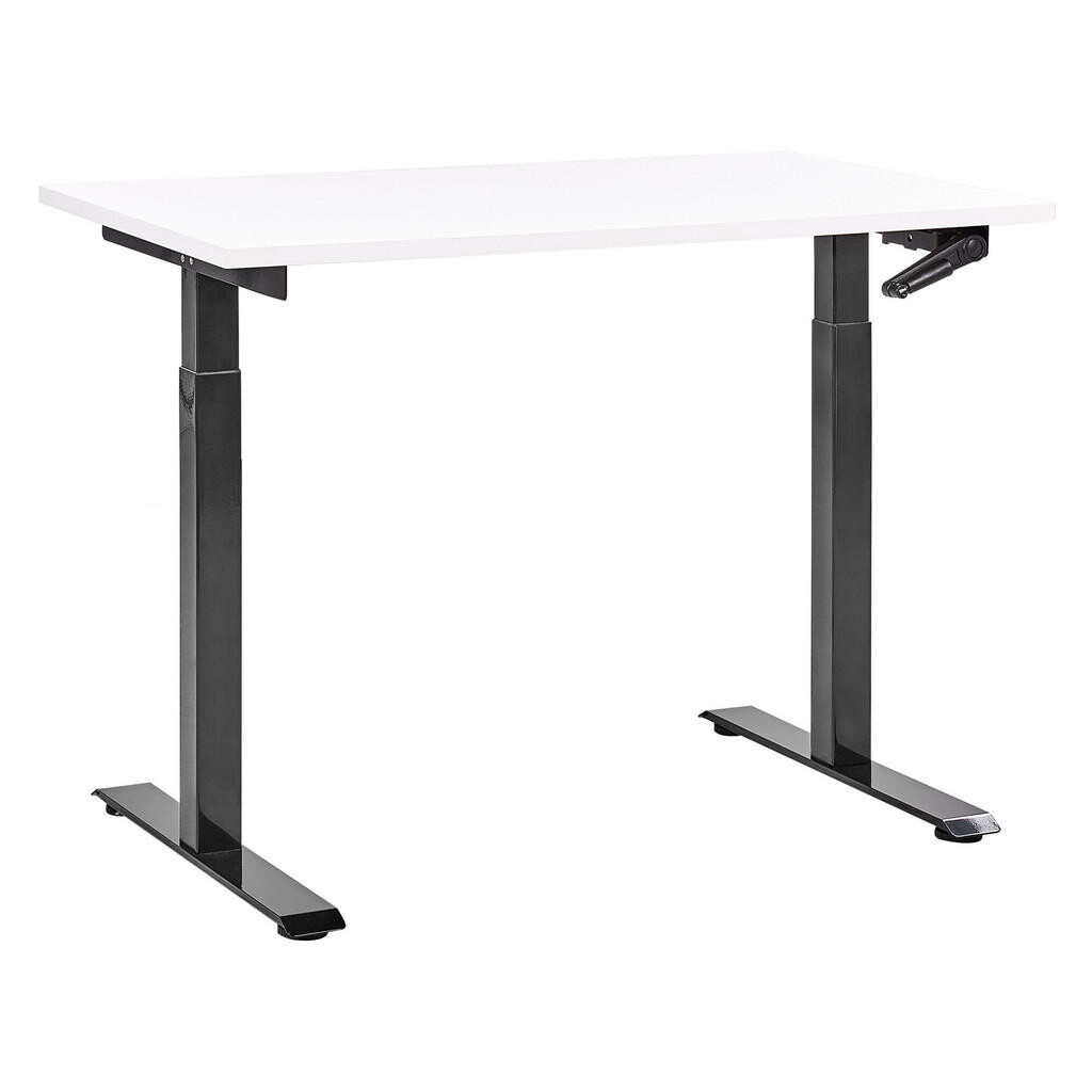 Beliani PSACÍ STŮL bíločerný 120/72 cm manuální výškově nastavitelný Destin III