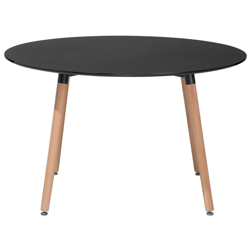 Beliani JÍDELNÍ STŮL 120/120/74 cm Černý, Světle hnědý Kulatý Bovio