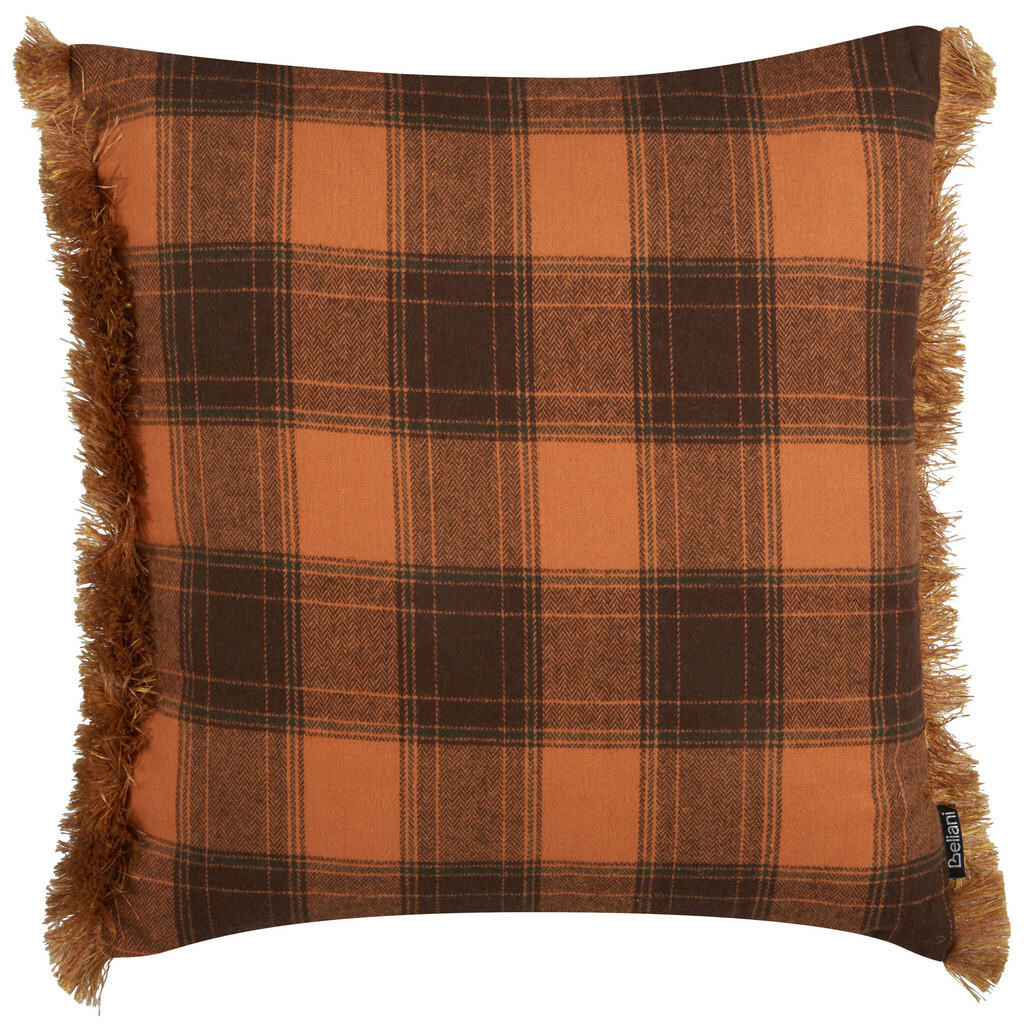 Beliani DEKORATIVNÍ POLŠTÁŘ Oranžový 45/45 cm Barja