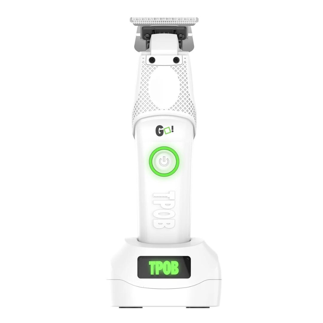 TPOB GO! Trimmer - profesionální konturovací strojek + M22 olej na mazání hlavice, 100 ml White - bílý
