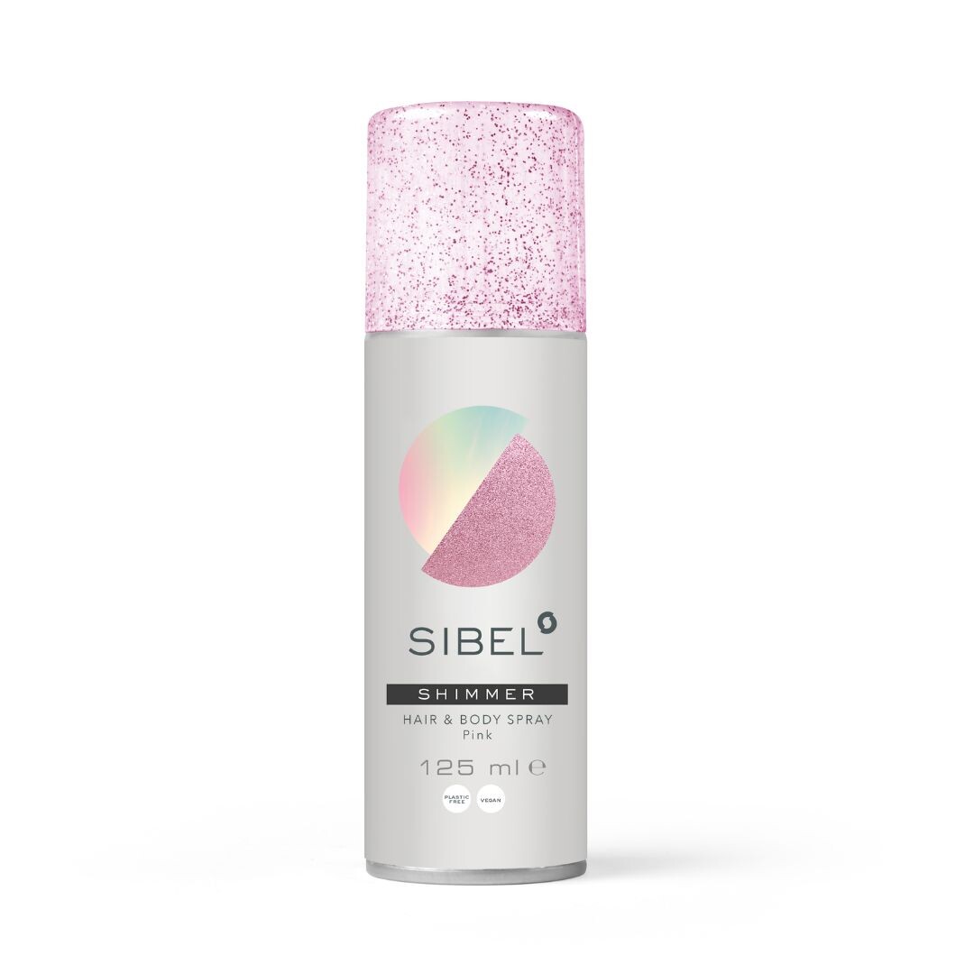 Sibel 1 Day Hair Color Spray - 1 denní spreje - pastelové, glitrové, barevné, 125 ml Shimmer Pink - glitrový růžový