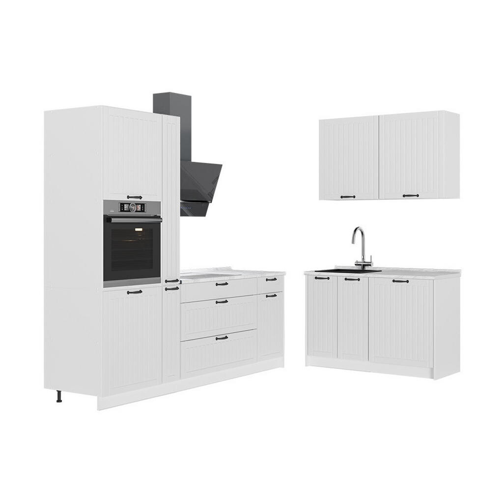 Vicco KUCHYNĚ Fame-Line, Bílý venkovský dům/Bílá, 220 x 120 cm, PD Mramor