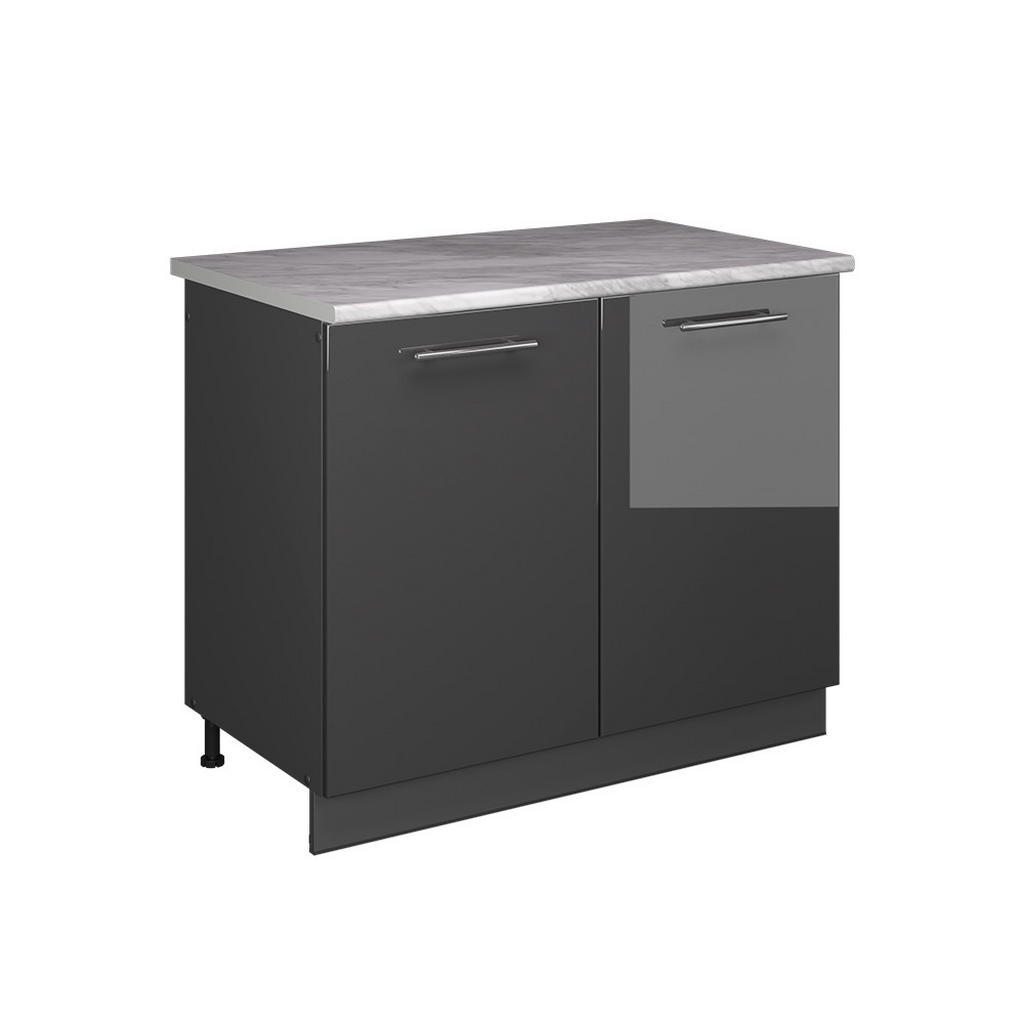 Vicco SKŘÍŇKA POD DŘEZ Fame-Line, Antracitový vysoký lesk/Antracit, 100 cm, PD Mramor