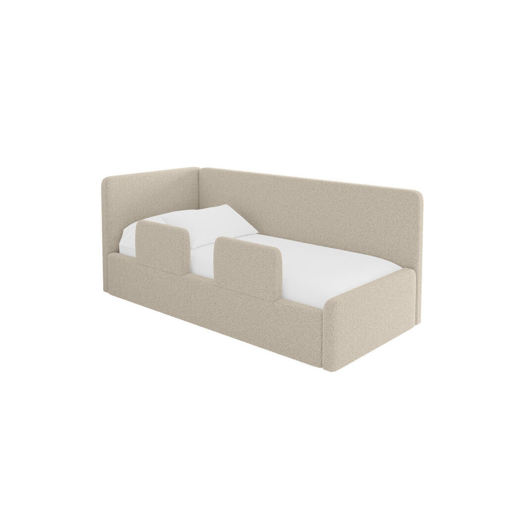 ALTDECOR JEDNOLŮŽKOVÁ POSTEL pro mládež s úložným prostorem a matrací H3/H4, vpravo - NORY 90x200 tmavě béžová