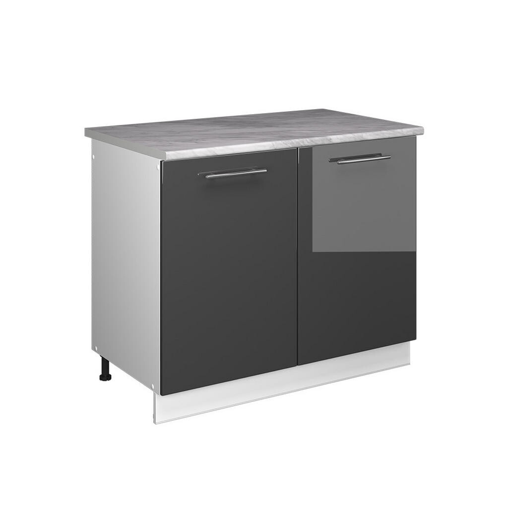 Vicco SKŘÍŇKA POD DŘEZ Fame-Line, Antracitový vysoký lesk/Bílá, 100 cm, PD Mramor