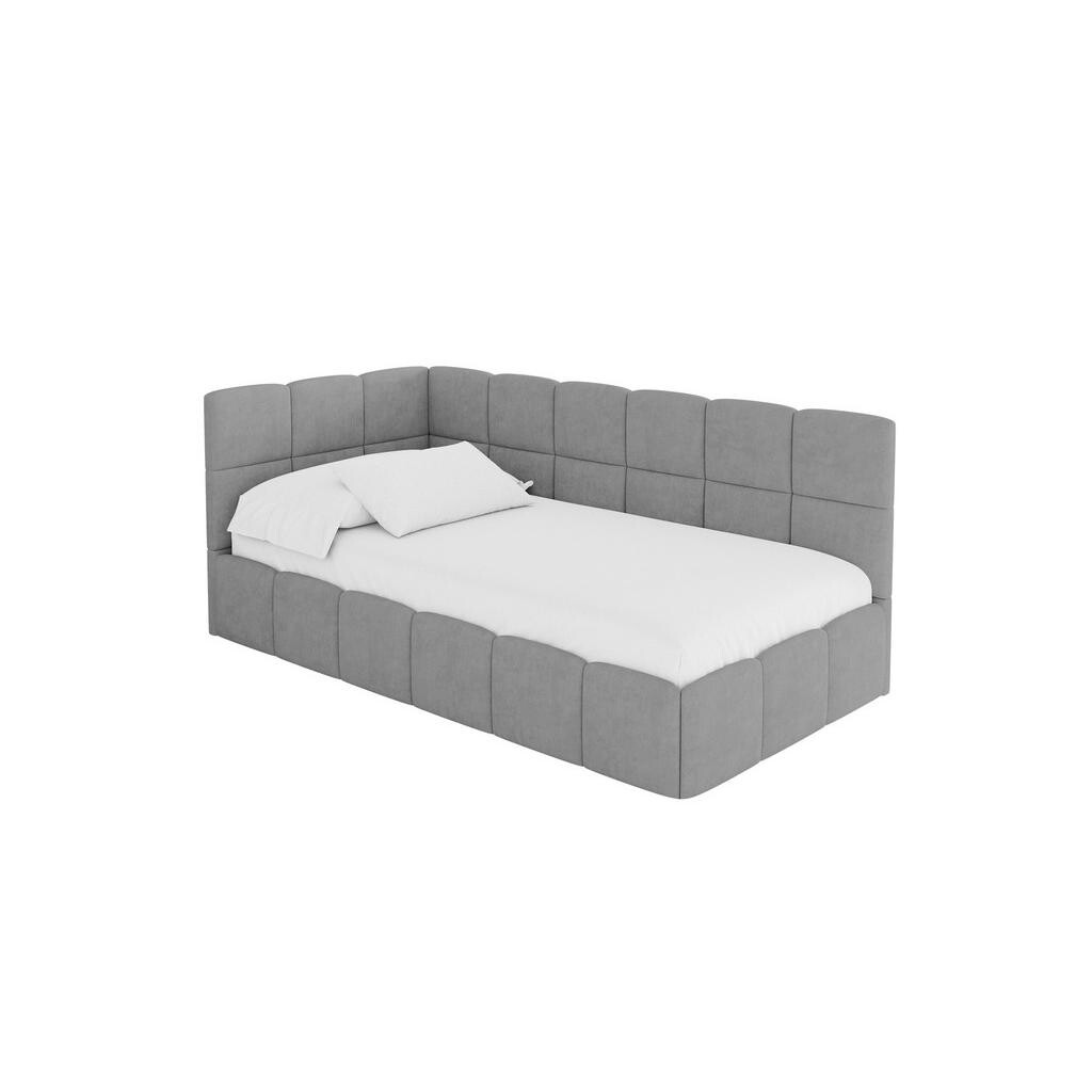ALTDECOR JEDNOLŮŽKOVÁ POSTEL pro mládež s úložným prostorem vpravo, bez matrace - LIVY 80x200 šedá