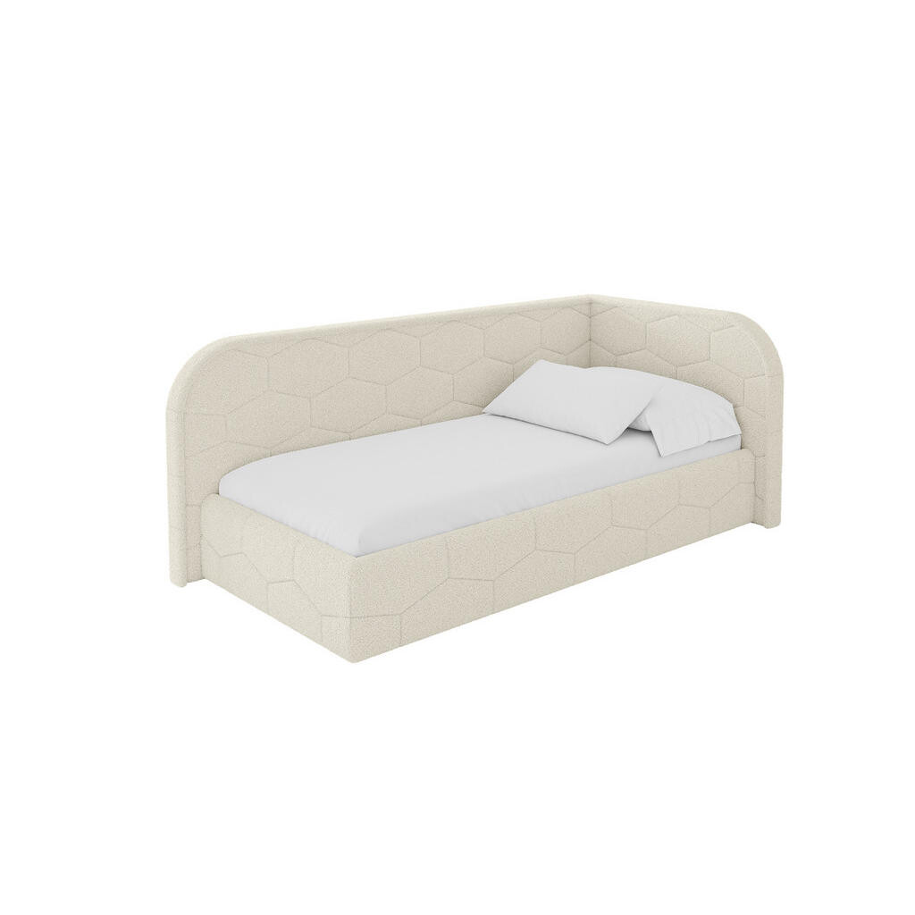 ALTDECOR JEDNOLŮŽKOVÁ POSTEL pro mládež s úložným prostorem, vlevo - JAXY 100x200 béžová